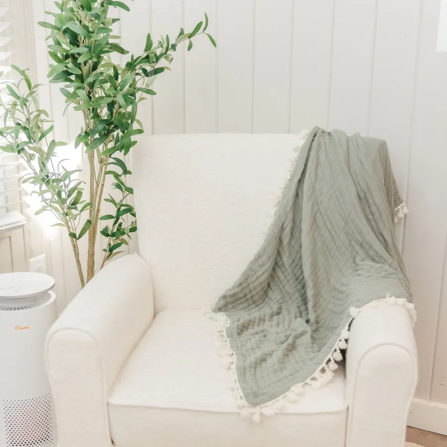 6 Layer Muslin Blanket-Fern