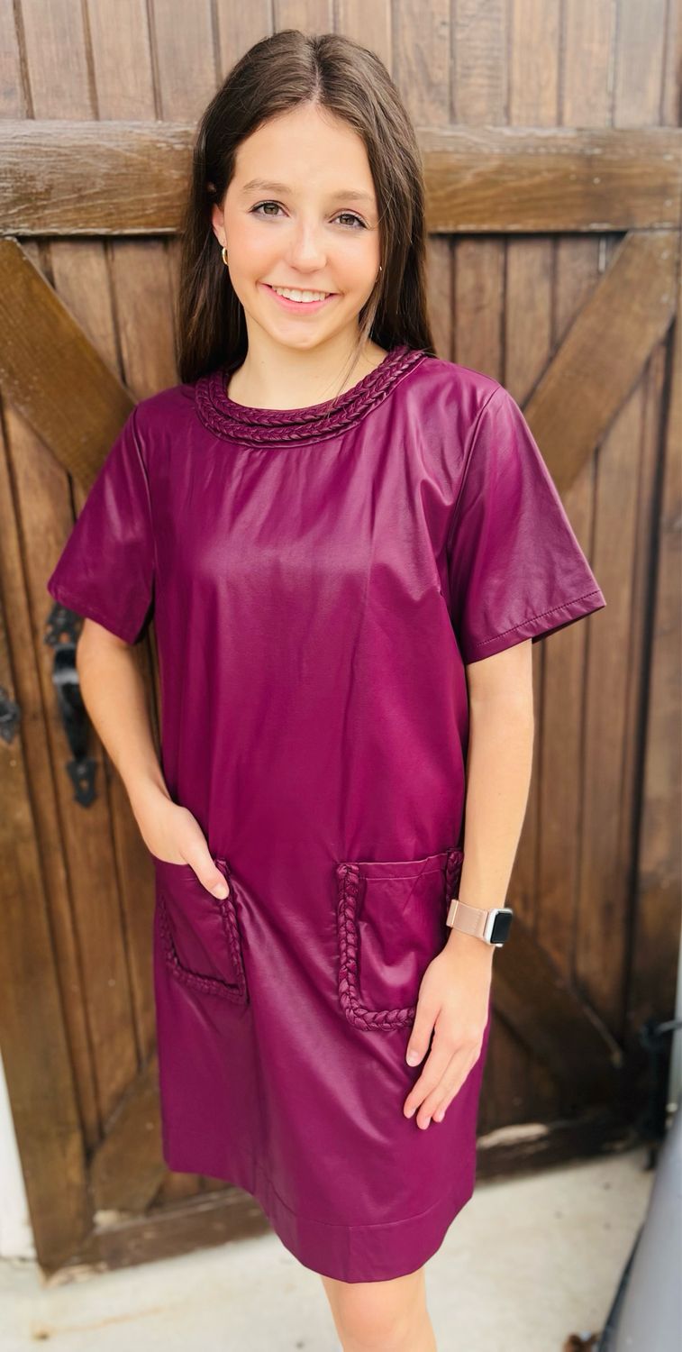 Wonderful Moment Dress-Plum