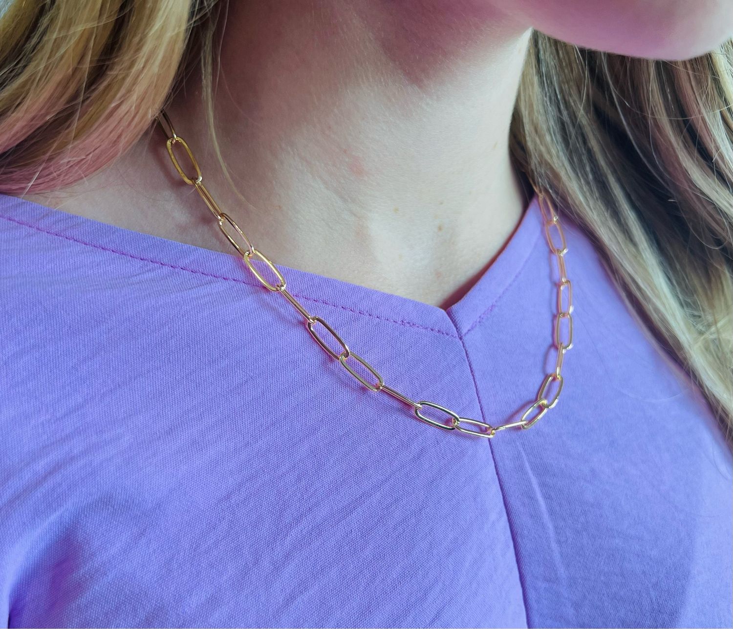 VG Paper Clip Chain Necklace
