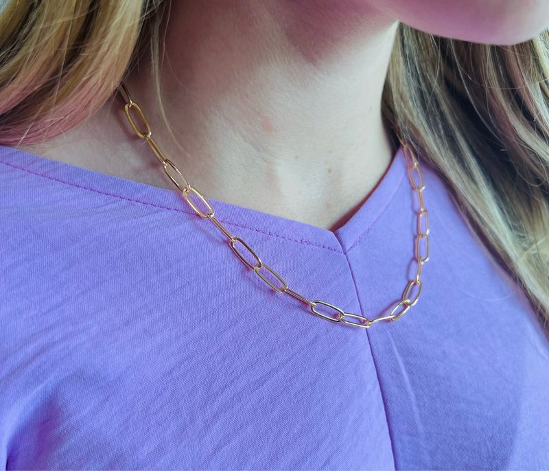 VG Paper Clip Chain Necklace