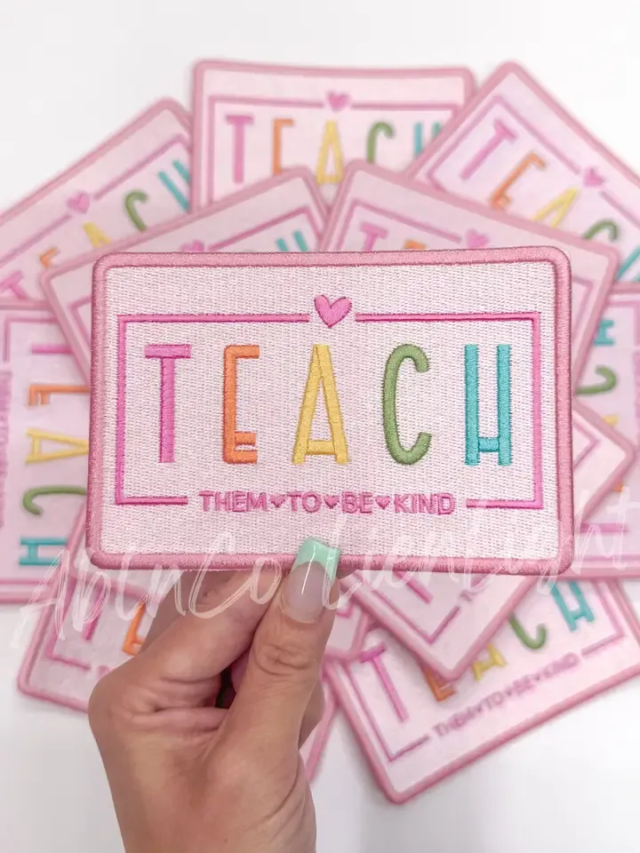 Teach Colorful Preppy Patch