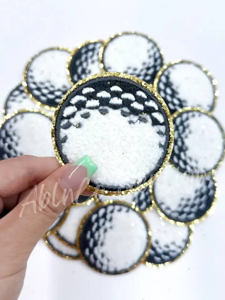 3&quot; Chenille Glitter Golf Ball Patch