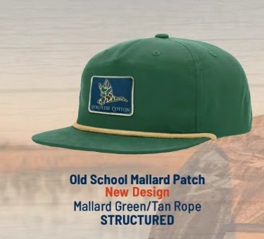 Old School Mallard Patch Hat-Green/Tan