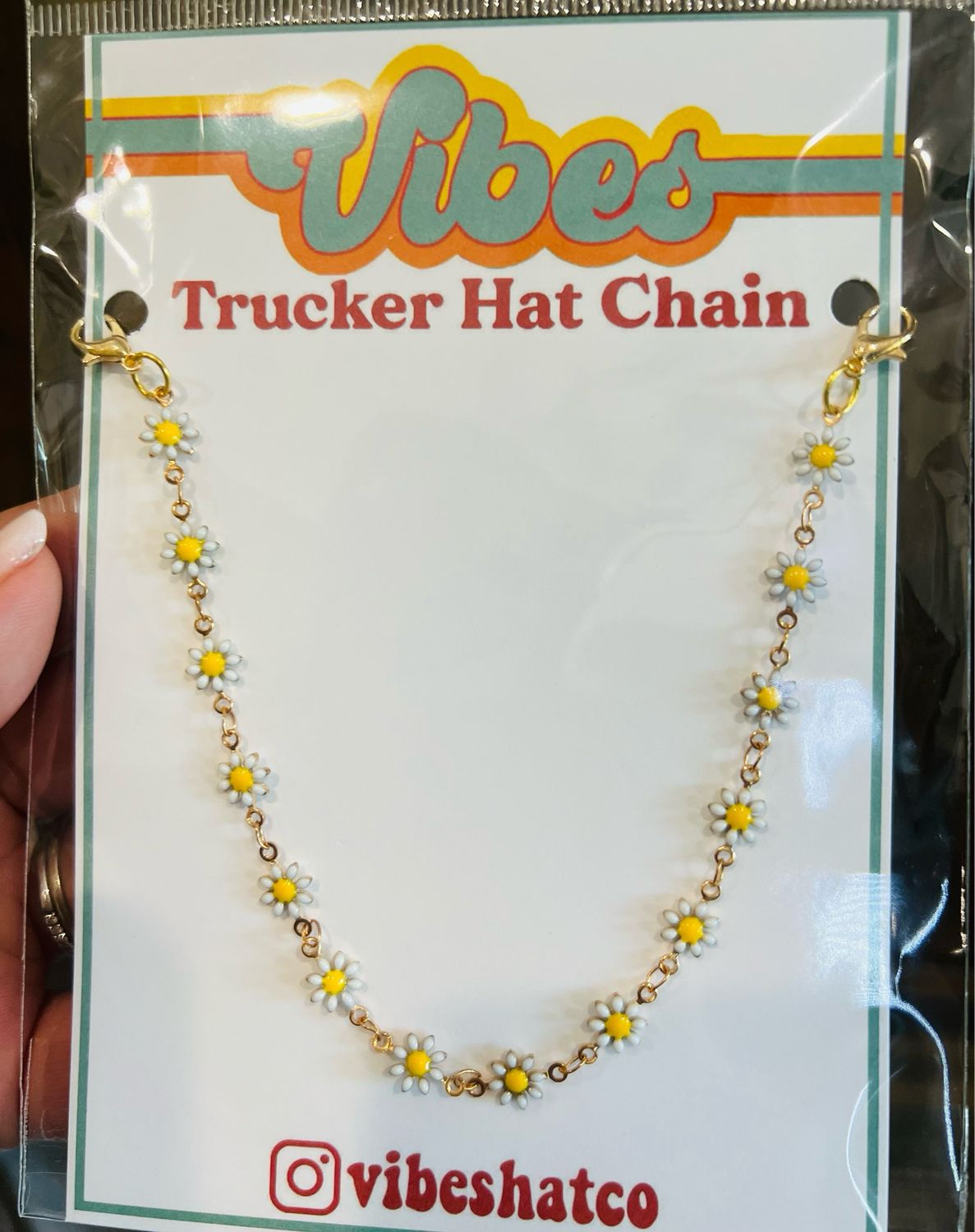 Dainty White Daisy Hat Chain