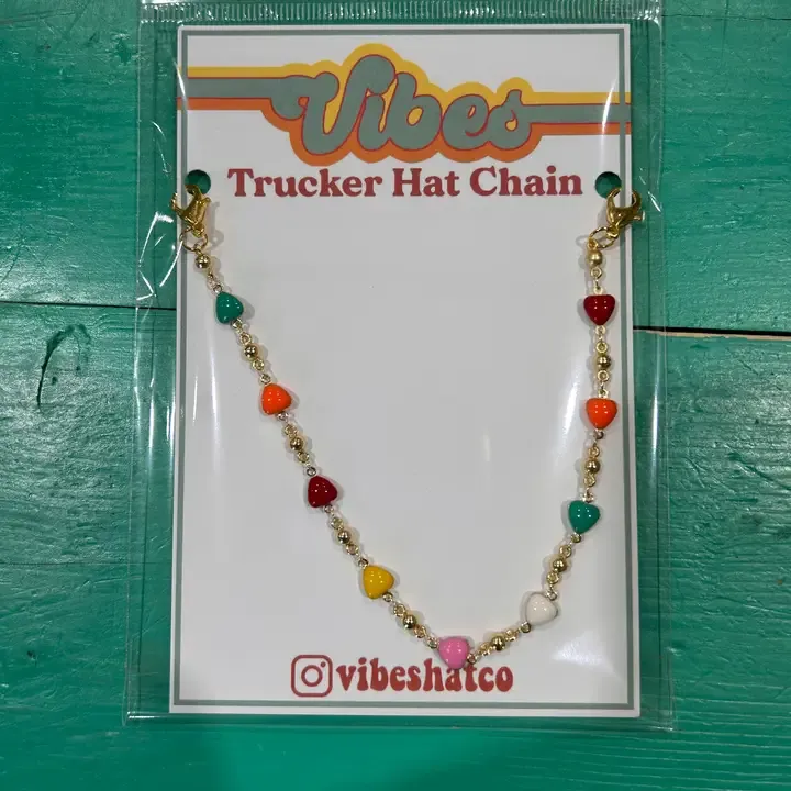 Enamel Dipped Heart Hat Chain