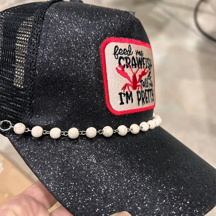 White Turquoise Hat Chain