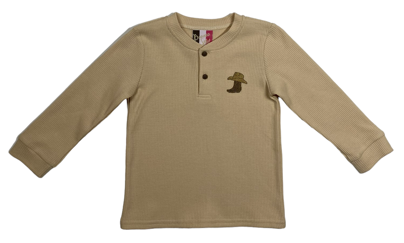 CH Boys Henley Shirt-Boots &amp; Hat