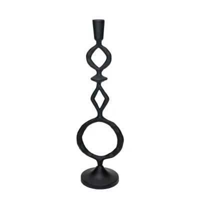 AH3312 Cast Iron Taper Holder, Black