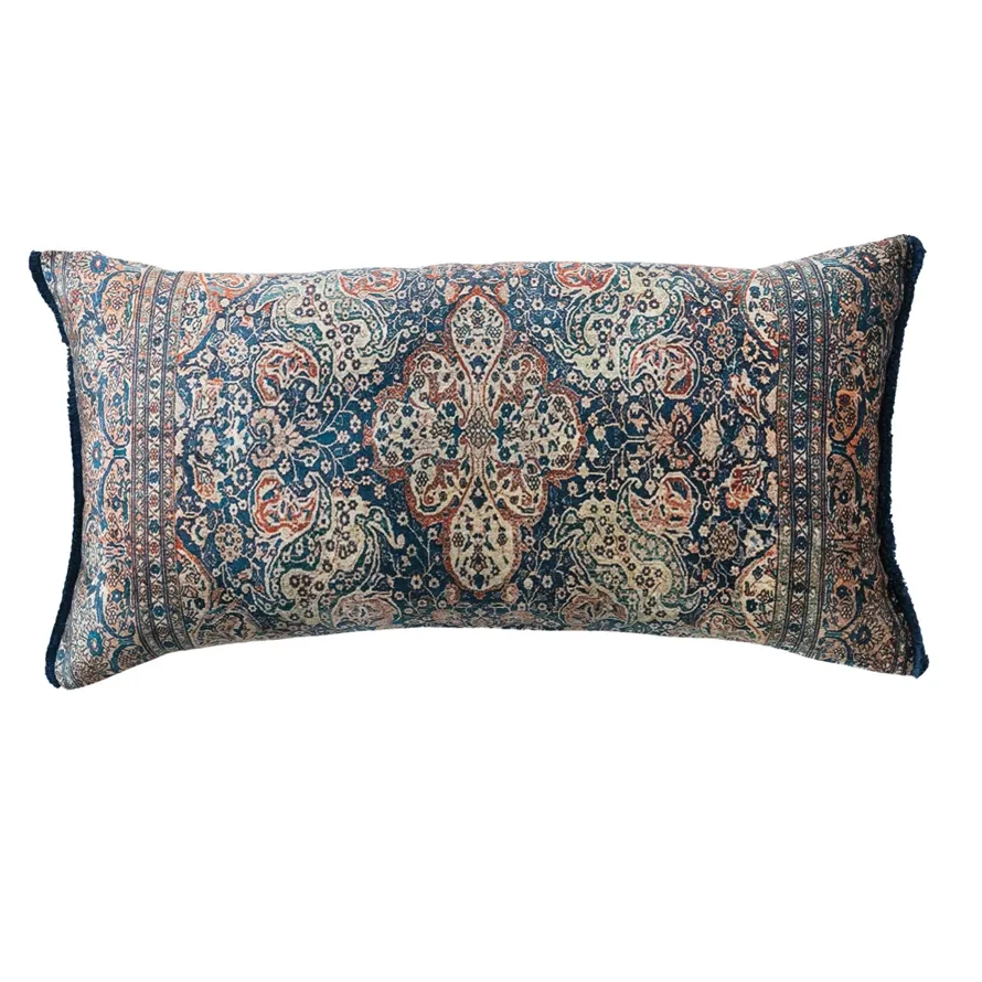 DF9899 26&quot; Cotton Blend Velvet Lumbar Pillow