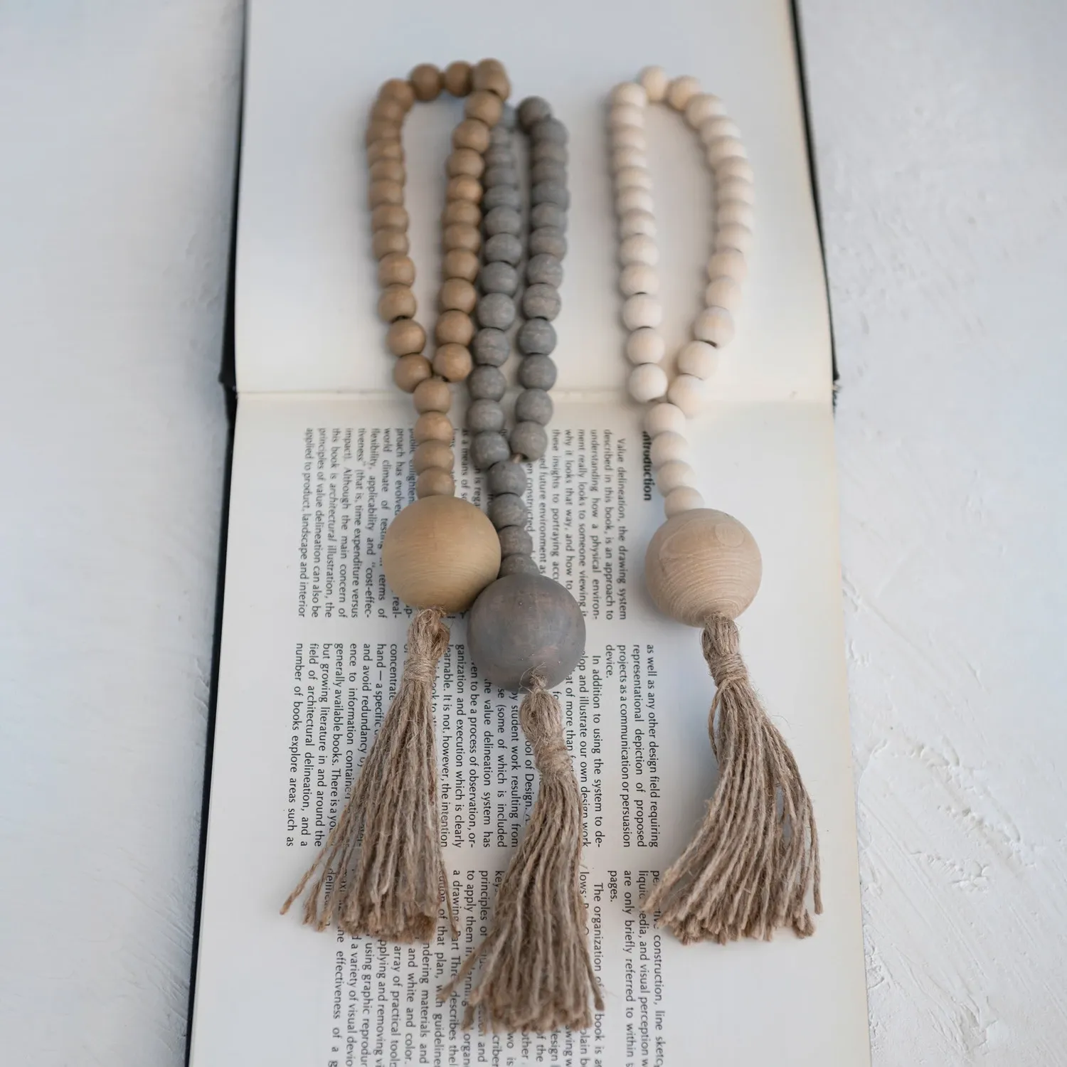 DF7762A-Pine Wood Bead Garland