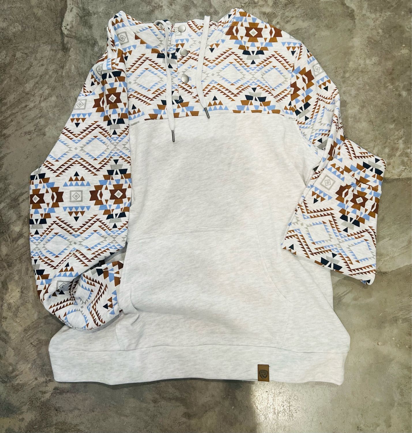 Heather Printed Hoodie