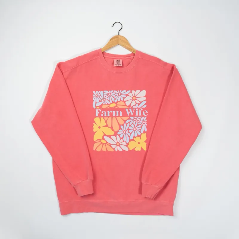 Farm Wife Floral Crew
