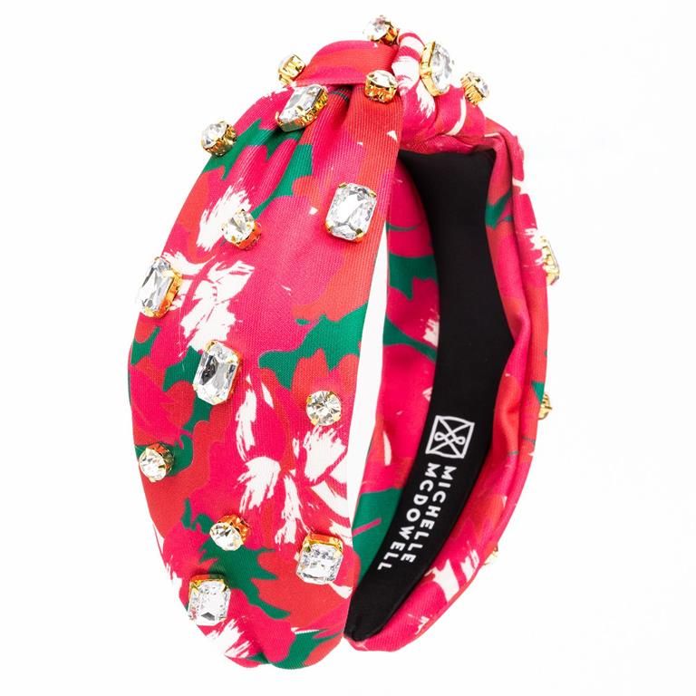Samantha Headband, Color: Pretty Poinsettias