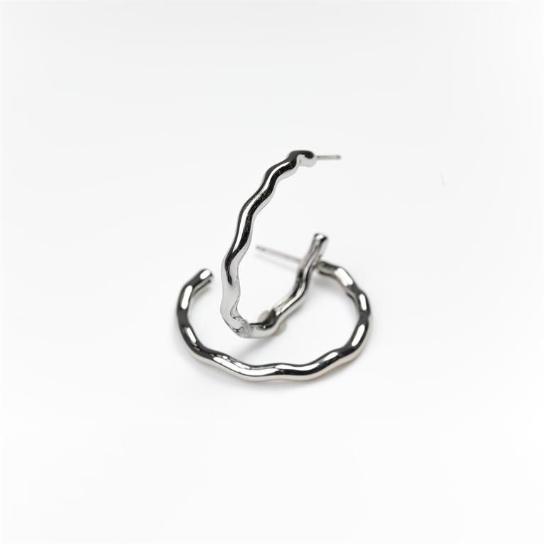 Emmary Large Silver Earrings