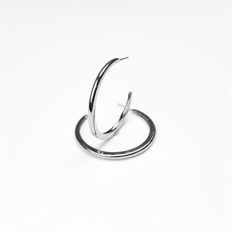 Ryle Large Silver Earrings