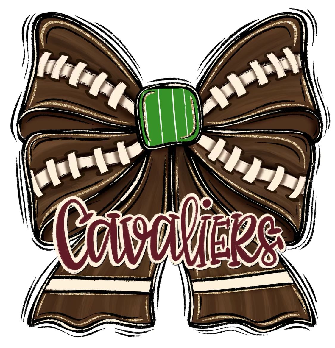 BS Cavaliers Football Bow