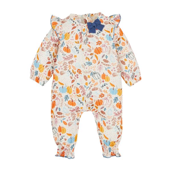 Pumpkin Floral One Piece