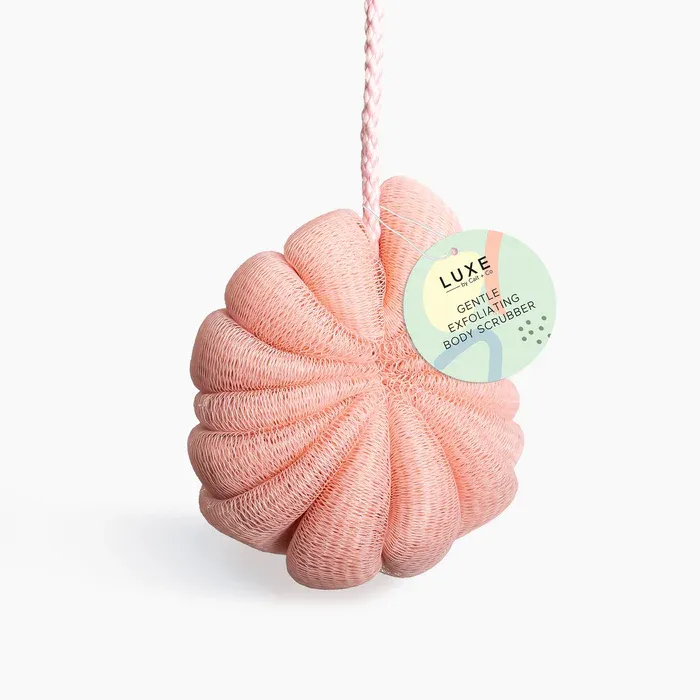 Luxe-Gentile Exfoliating Body Scrubber-Pink