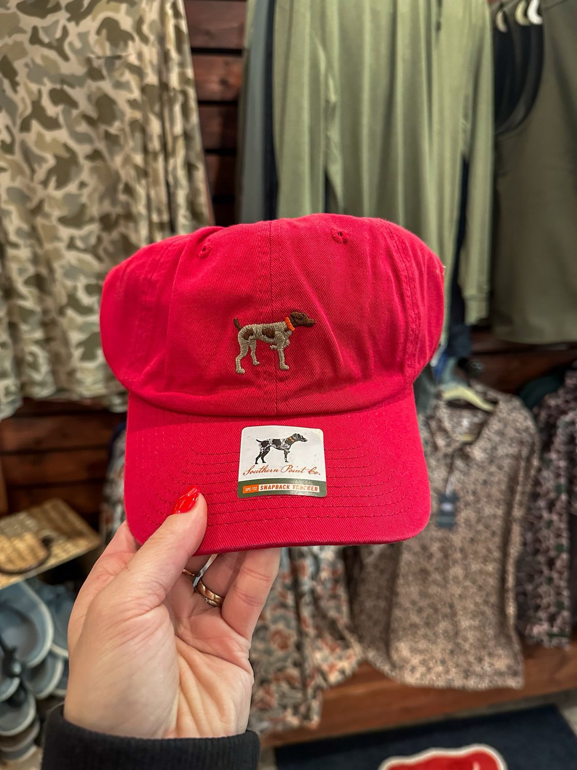 Washed Chino Relaxed Hat-Crimson