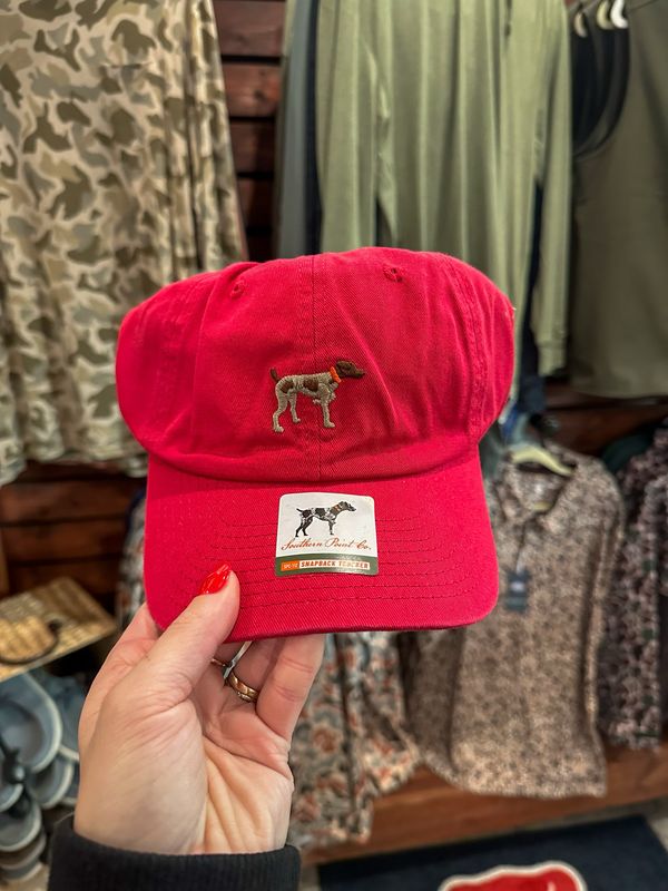 Washed Chino Relaxed Hat-Crimson