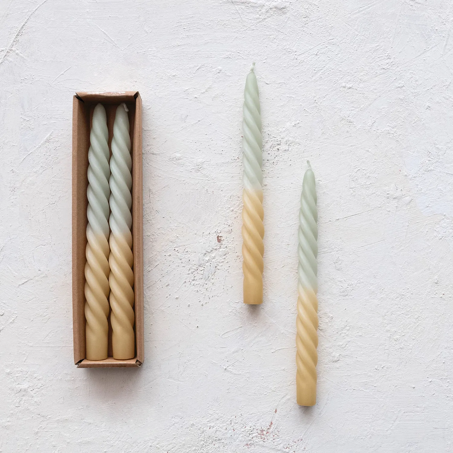 CD2208-Taper Candle-Mint Ombre