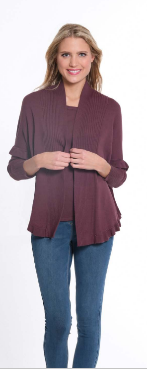 Auburn Ruffle Hem Cardi