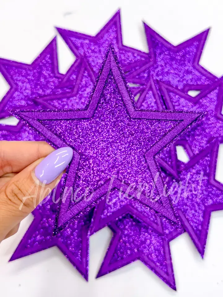 Purple Glitter Star Patch