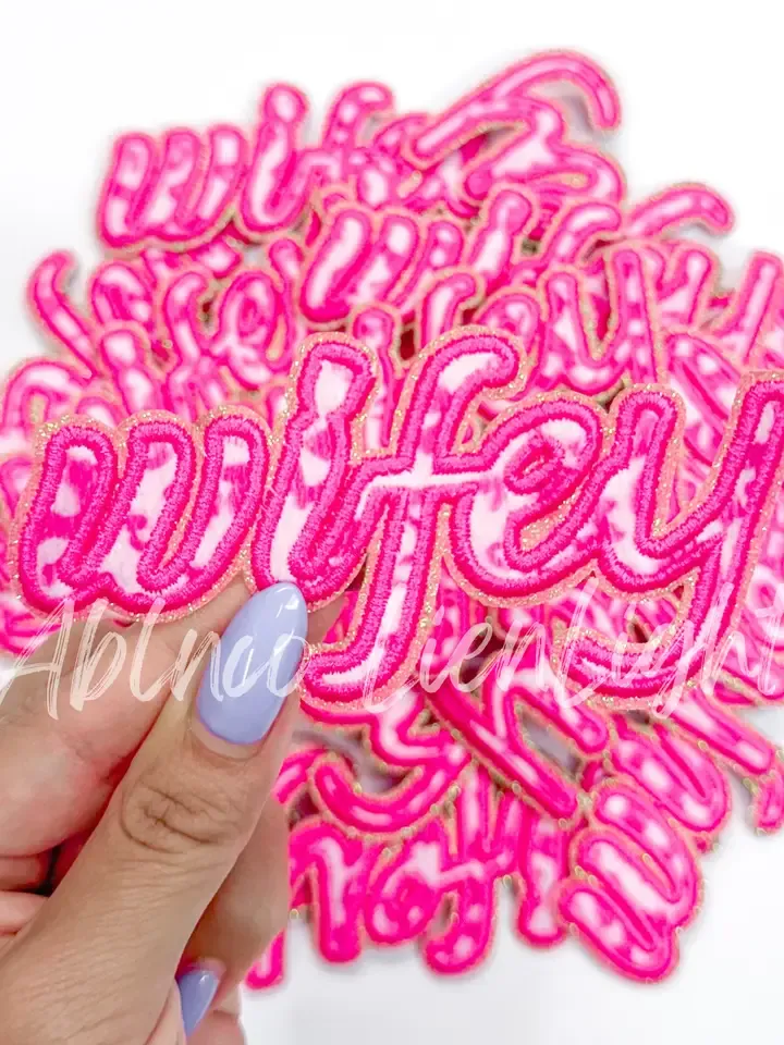 Wifey Pink Cheetah Patch