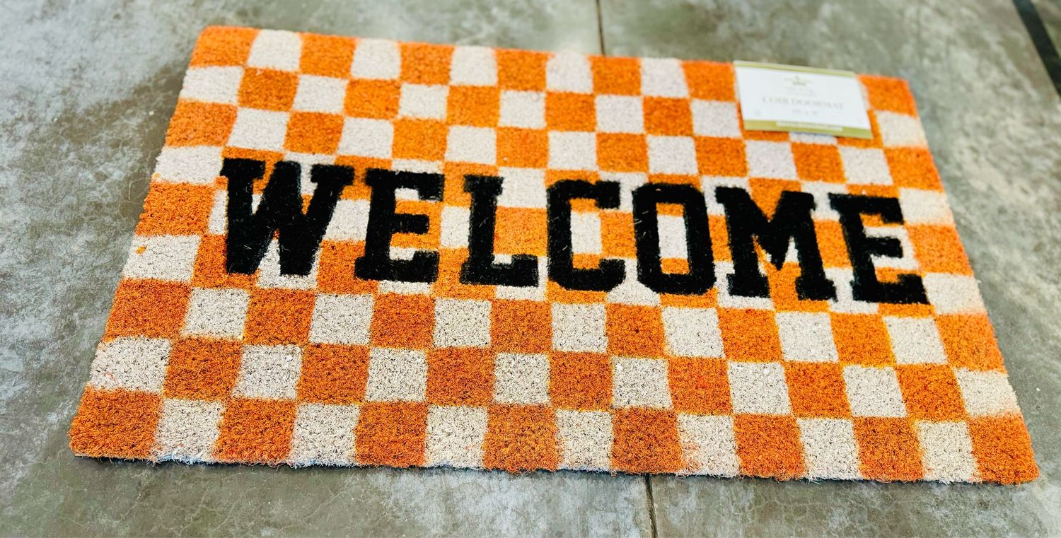 VG Welcome Checkerboard Doormat