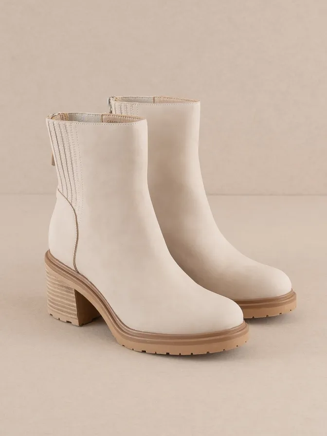 The Megan Bootie-Light Grey