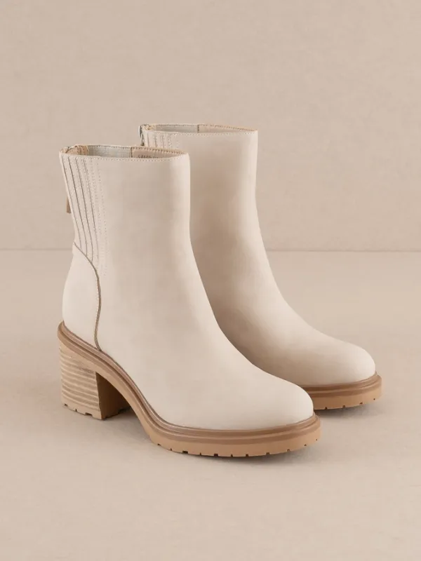 The Megan Bootie-Light Grey