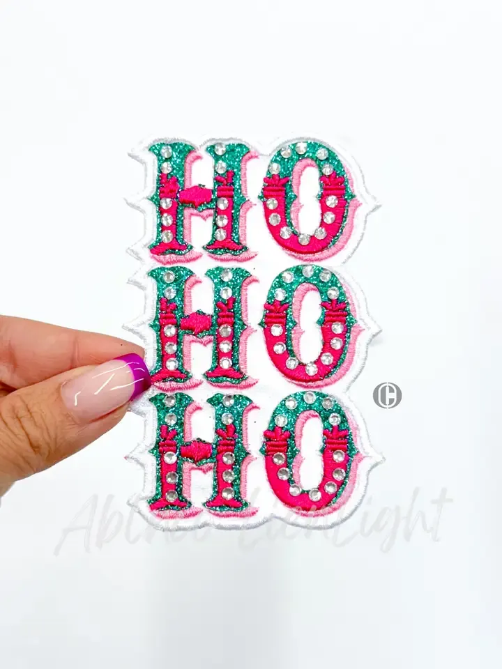 HoHoHo Glitter Patch