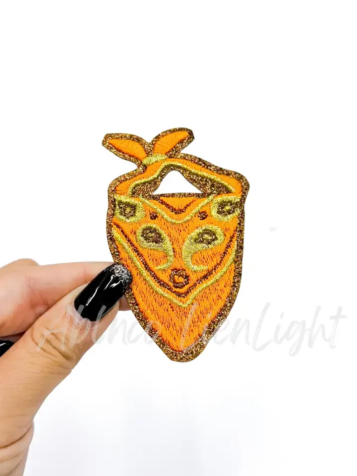 Orange Bandana Glitter Patch
