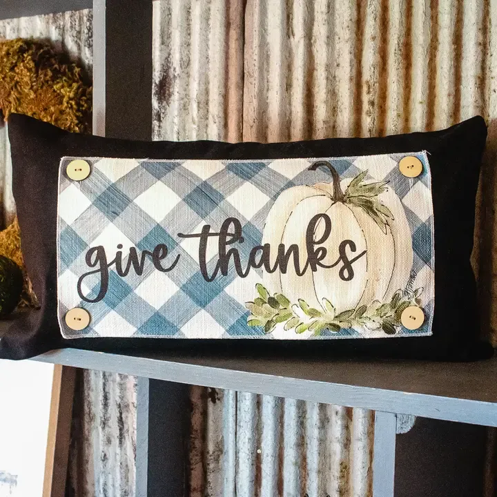 Give Thanks Lumbar Pillow Swap