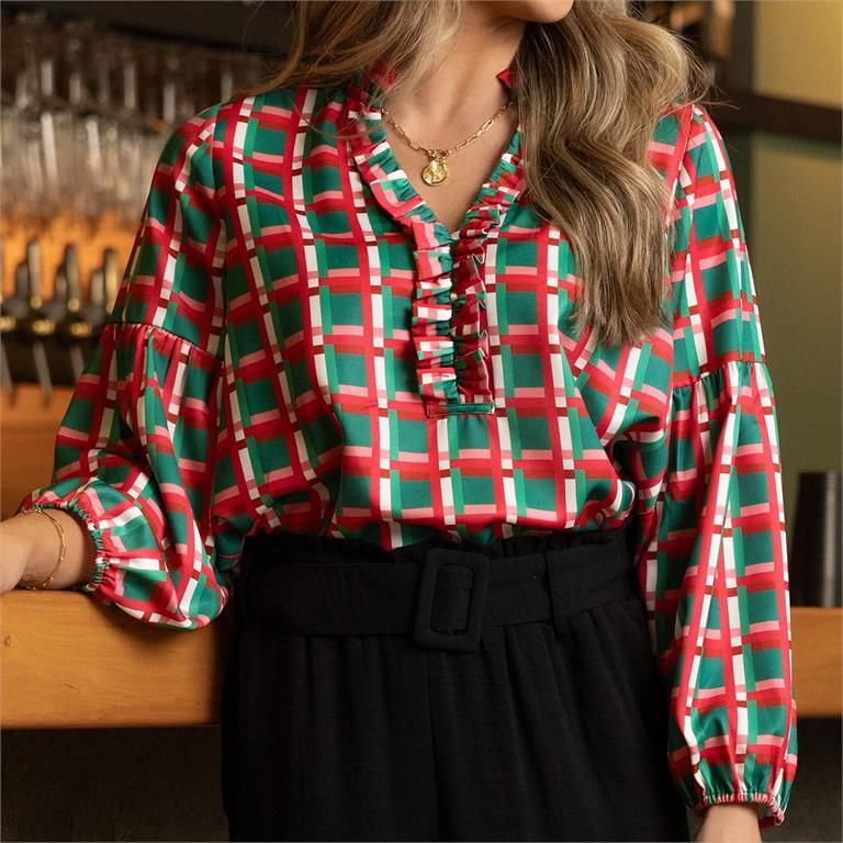 Lexi Alpine Line Green Top