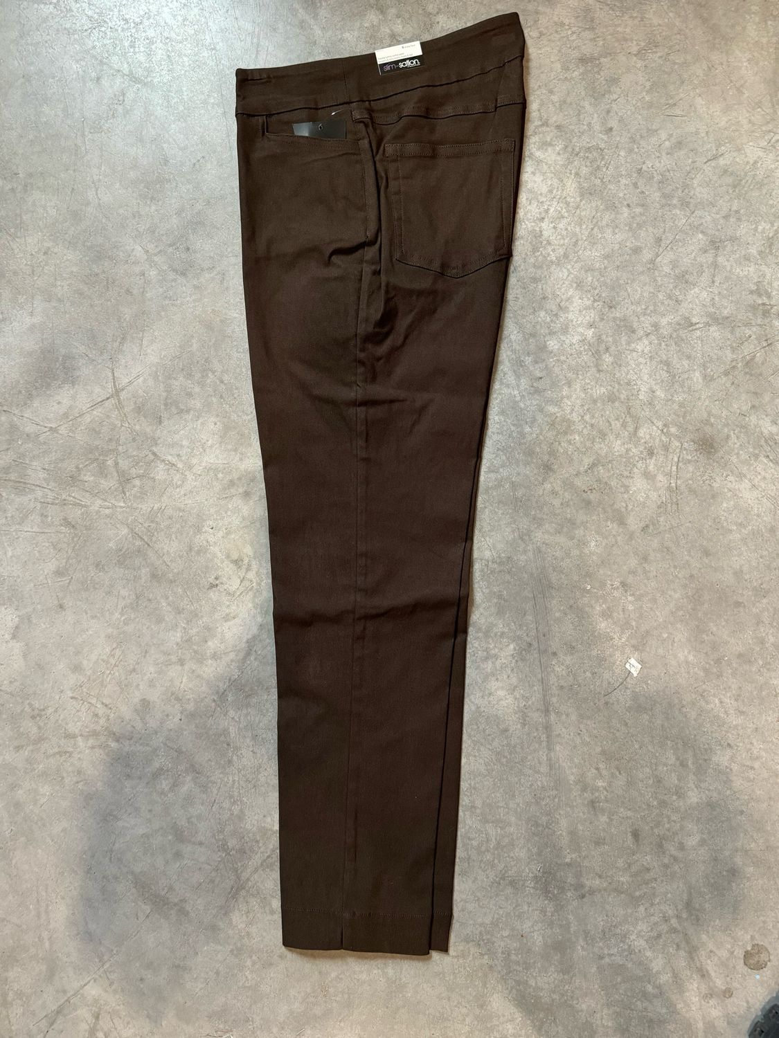 Choc Pull On Ankle Pant w Pockets