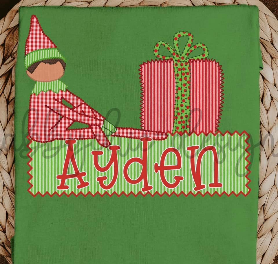 BS Boy Elf Christmas/Name Design