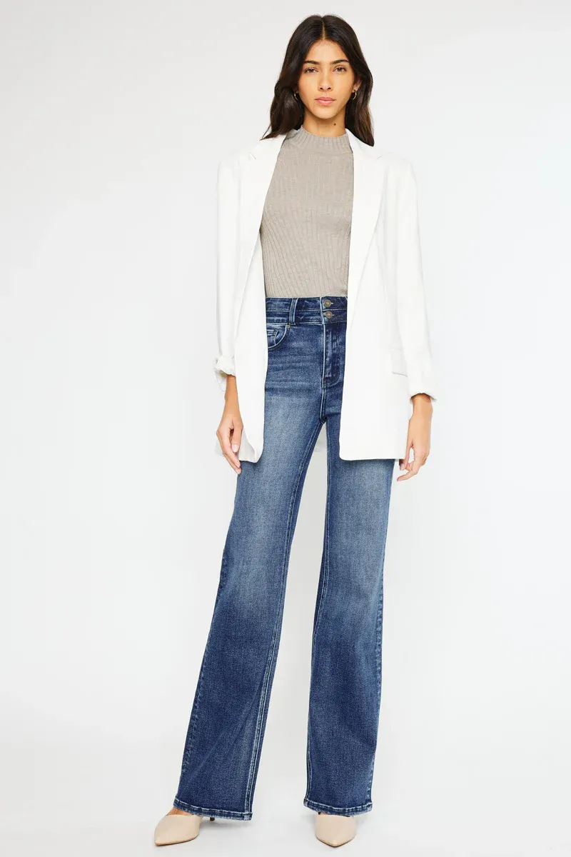 Lesley Dark Wide Flare Jeans