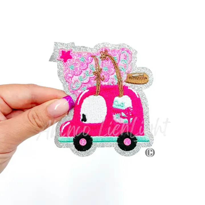 Pink Mini Christmas Car Patch