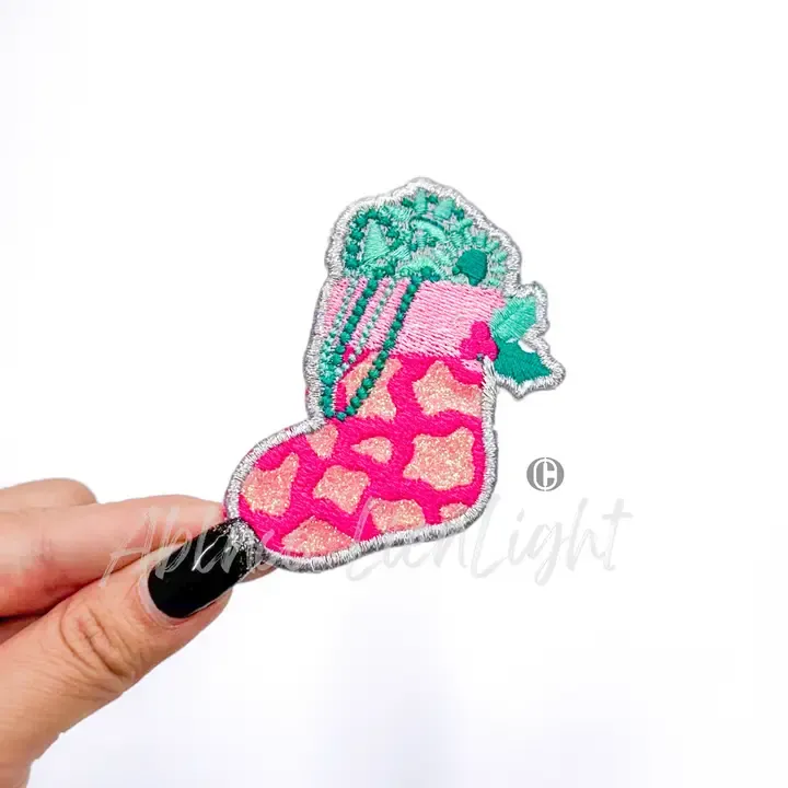 Turquoise Christmas Stocking Patch
