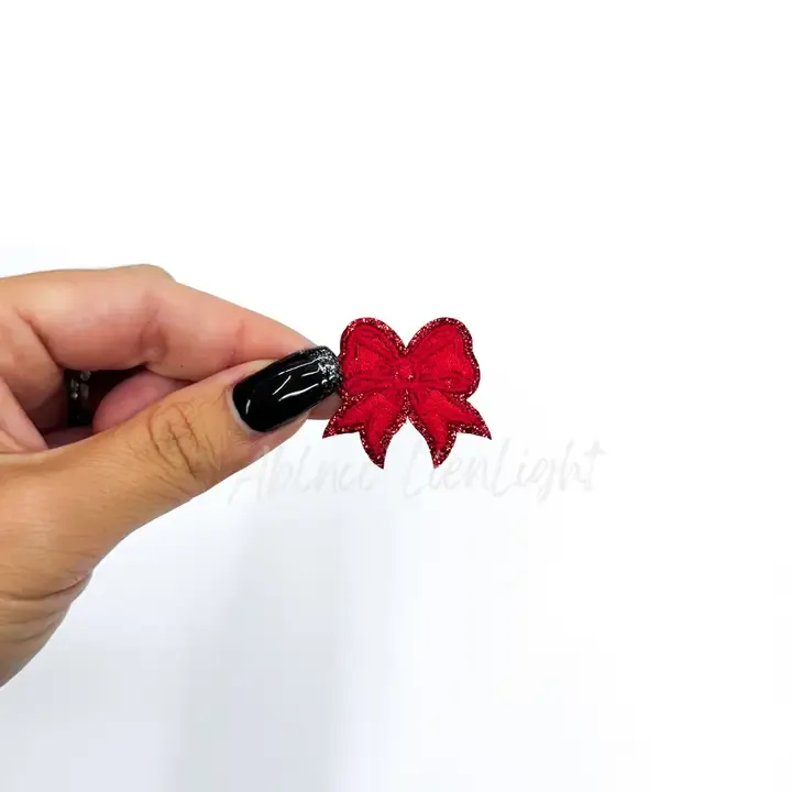 Red Dainty Bow Patch
