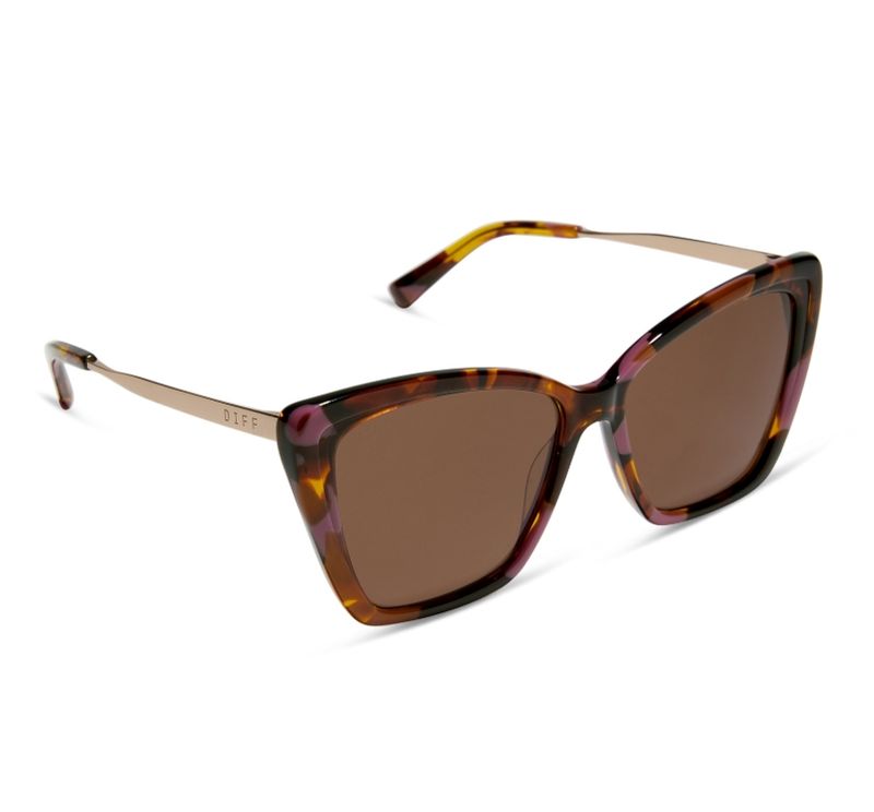 Becky II Gold Torino Tort Temple Tips + Brown Polarized