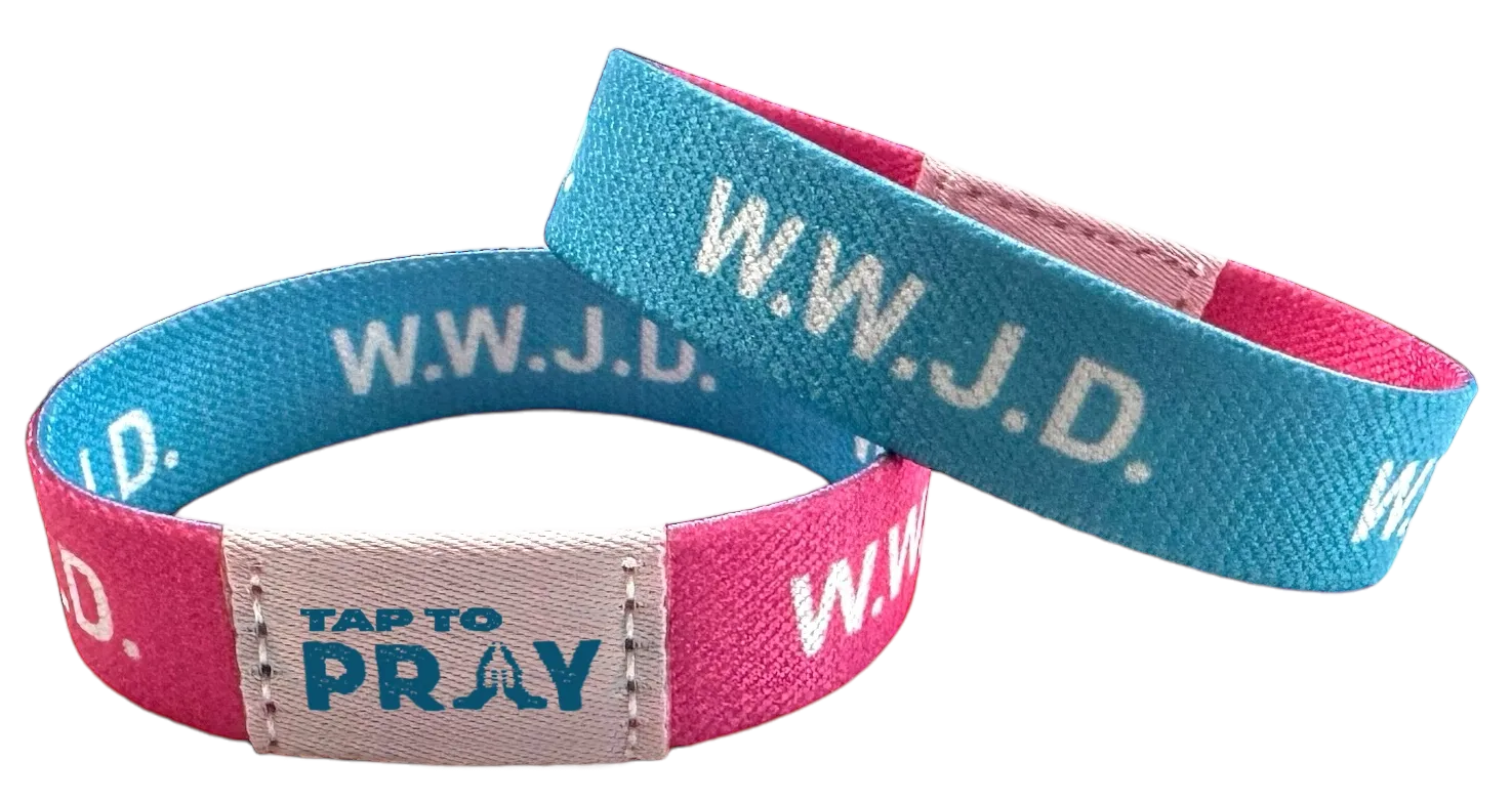 VG Tap to Pray Wristbands-WWJD