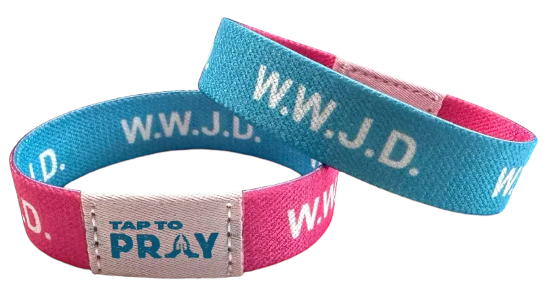 VG Tap to Pray Wristbands-WWJD