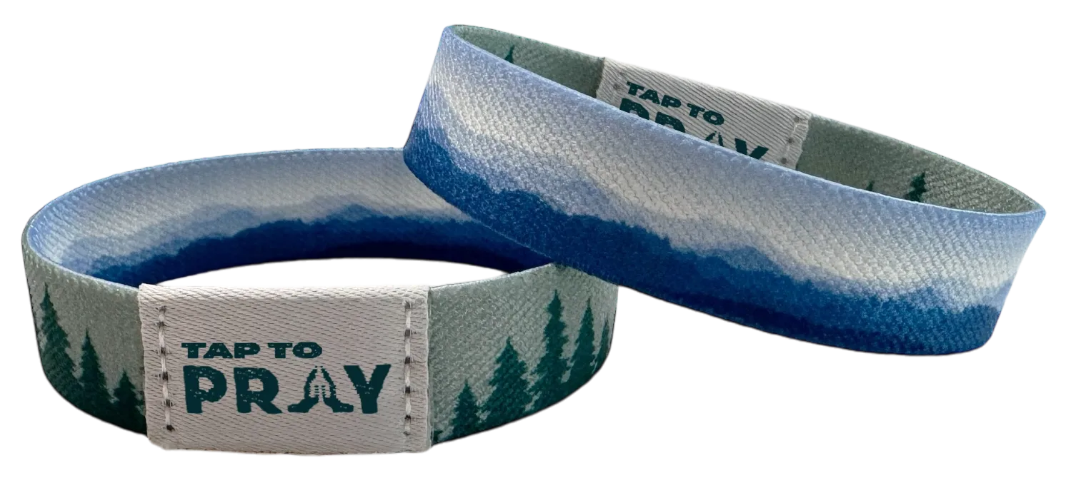 VG Tap to Pray Wristbands-Blue Mountain &amp; Green Forests
