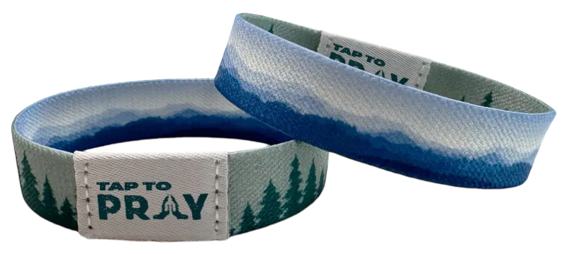 VG Tap to Pray Wristbands-Blue Mountain &amp; Green Forests