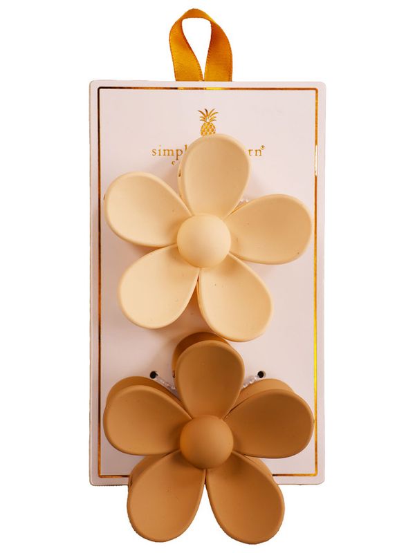VG Hair Clip Duo-Nude Flower