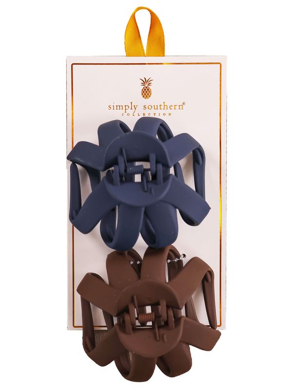 VG Hair Clip Duo- Short Navy/Brown
