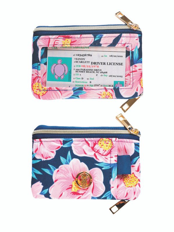 VG Zip Wallet-Pink Bloom