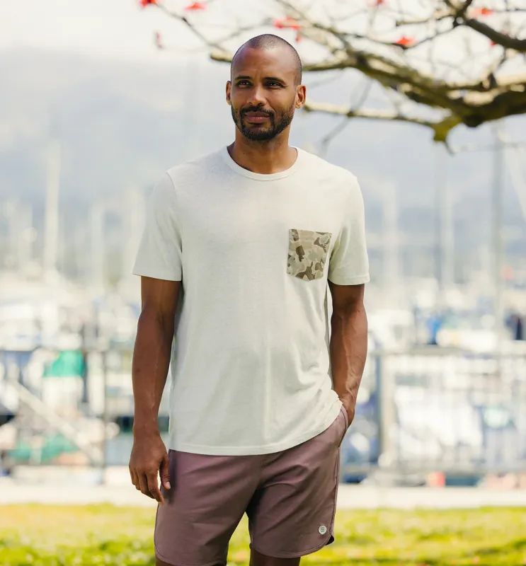 BC Free Fly Barrier Island Camo Pocket Tee